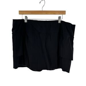 Athleta Womens Black Lightweight Skort with Built-In Shorts Size 1X